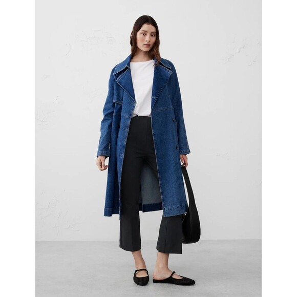 Banana Republic Navy Blue High Rise Ponte Kick Cropped Bootcut Pants Large NWT - Picture 3 of 11